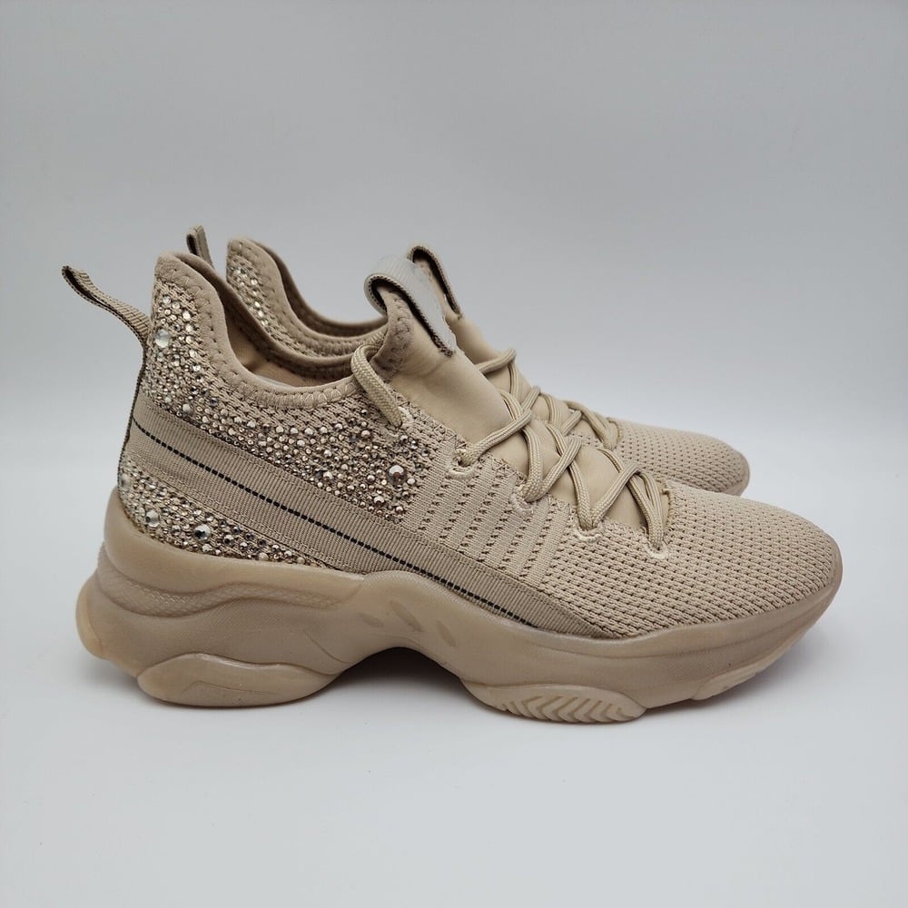 Madden Girl Women's Shimmerr Sneaker Size 6.5 Blush Multi Shoes Beige