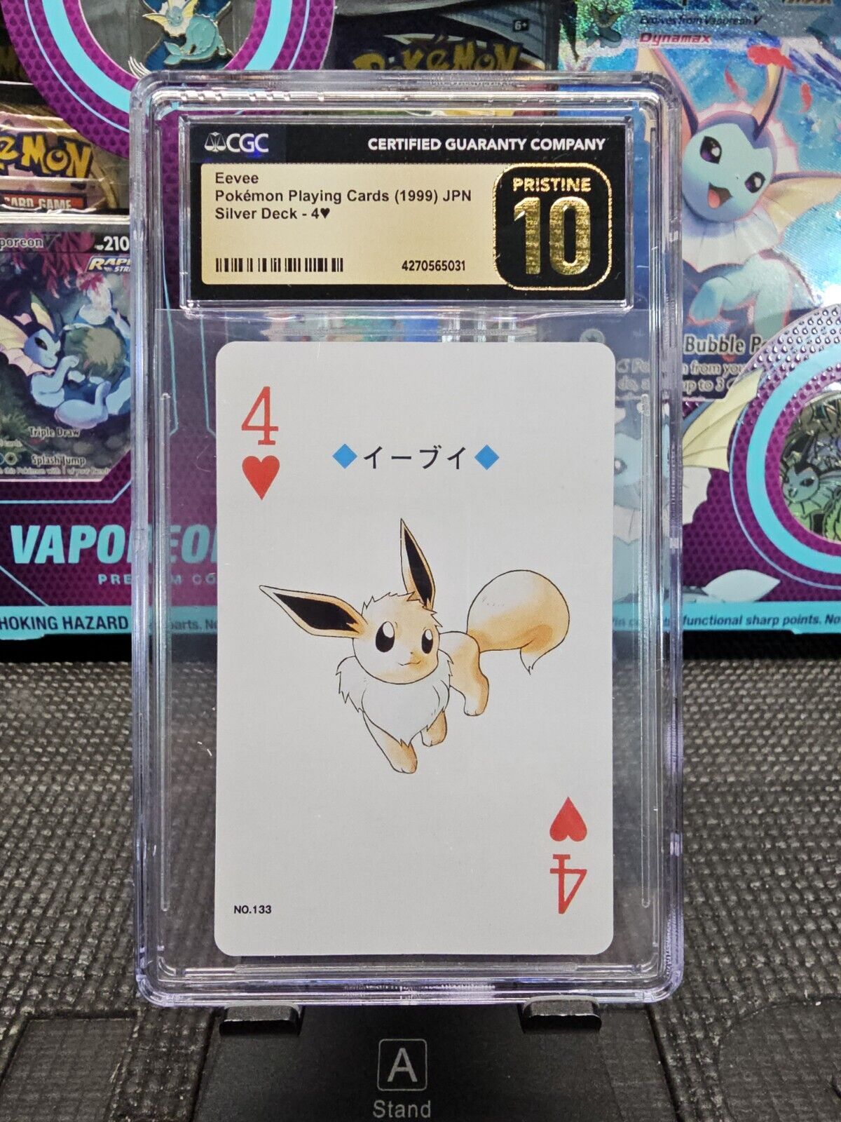 POP 3 Prestine CGC 10 Pokemon Eevee Card Playing Card Japanese Nintendo 1999