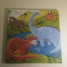 Children's wall art dinosaur roar and st