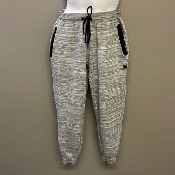 Spyder Active ProWeb Heather Gray Pull On Joggers w/ Pockets & Drawstring- Large
