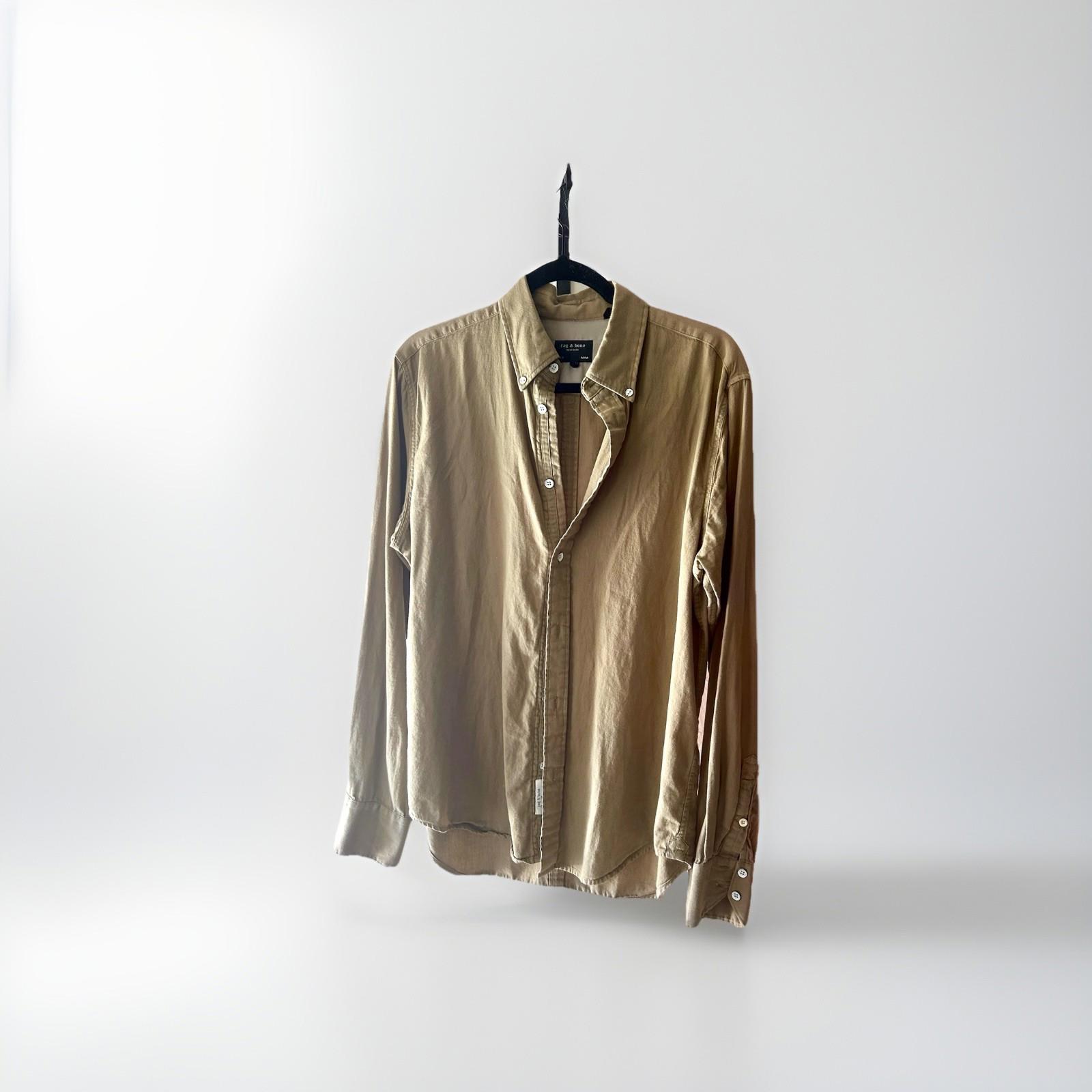 Rag & Bone Long Sleeve Button-Up Shirt Heavyweight Cotton M