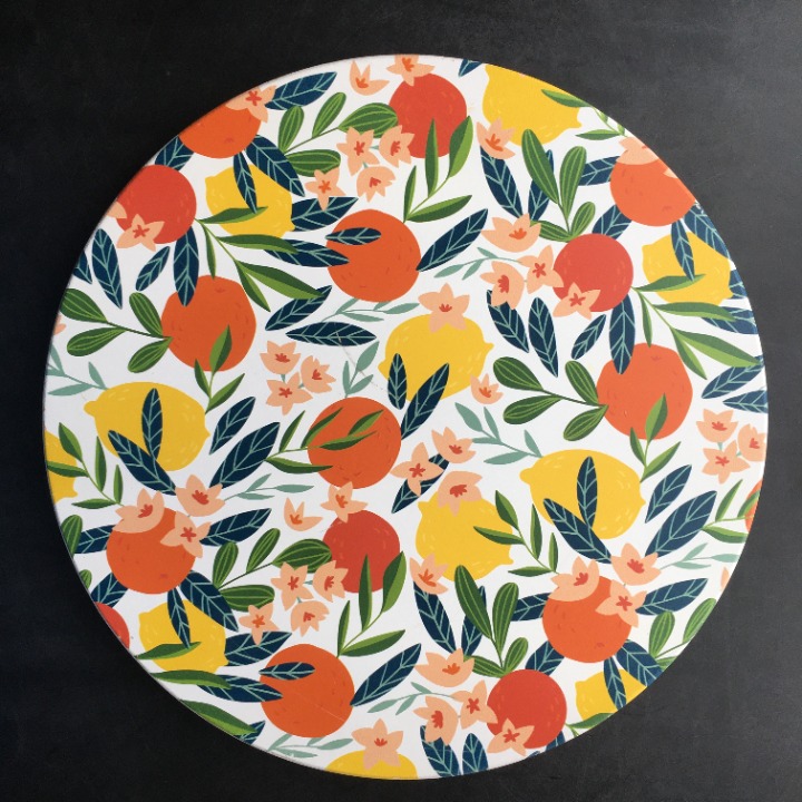 Fruity Floral Lemon Orange Lazy Susan