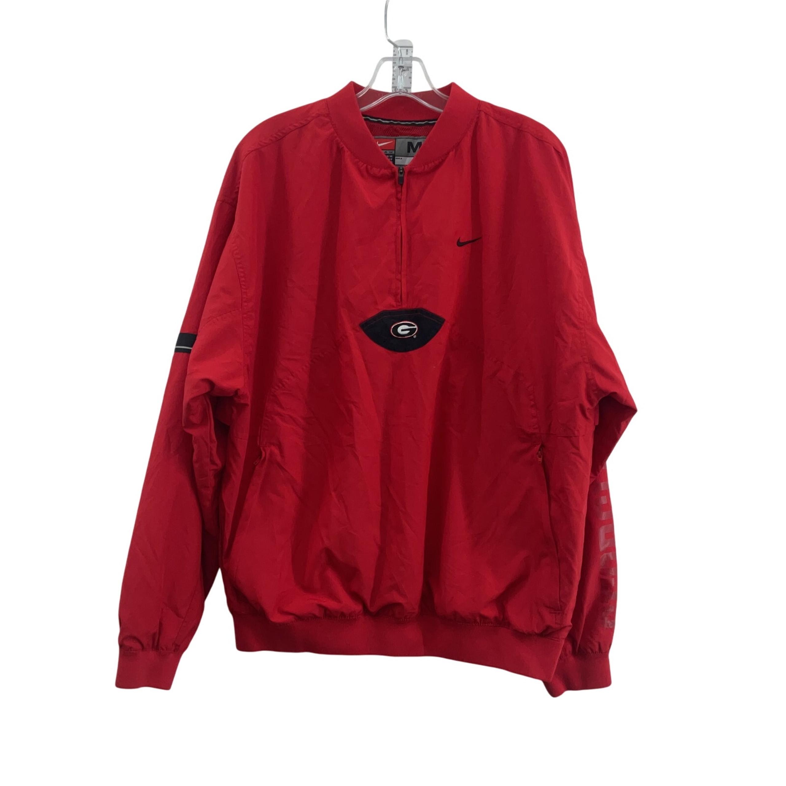 Nike Men's Red Pullover Georgia Bulldogs Windbreaker Jacket M Preowned