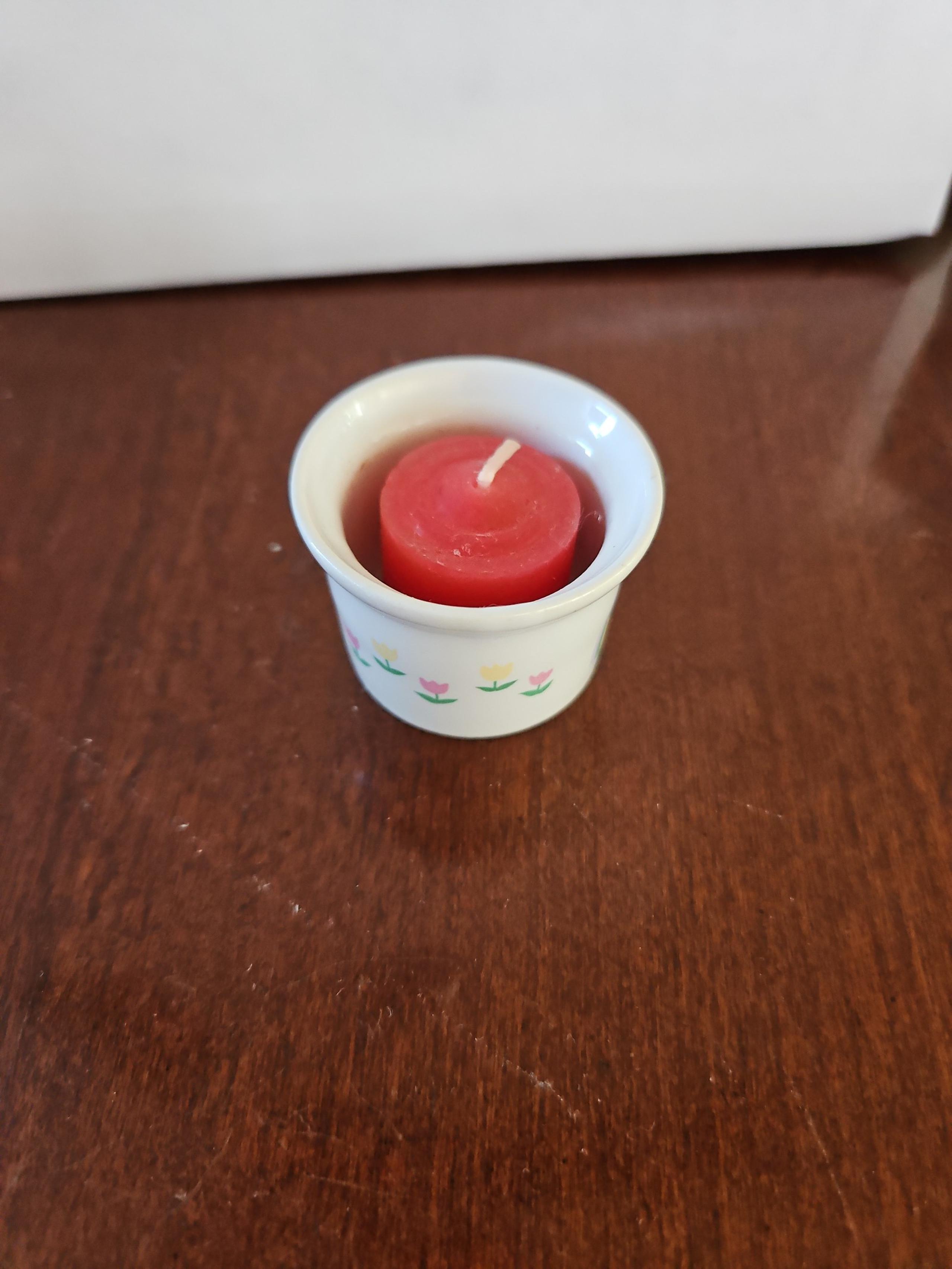 Candle with holder