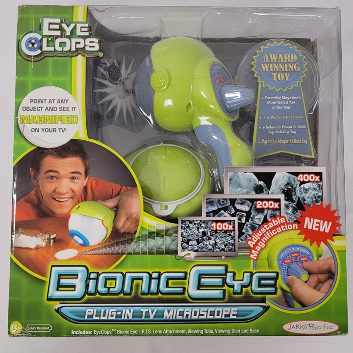 Eye Clops Bionic Eye Plug-in TV Microscope toy JAKKS Pacific New 2007 magnifies