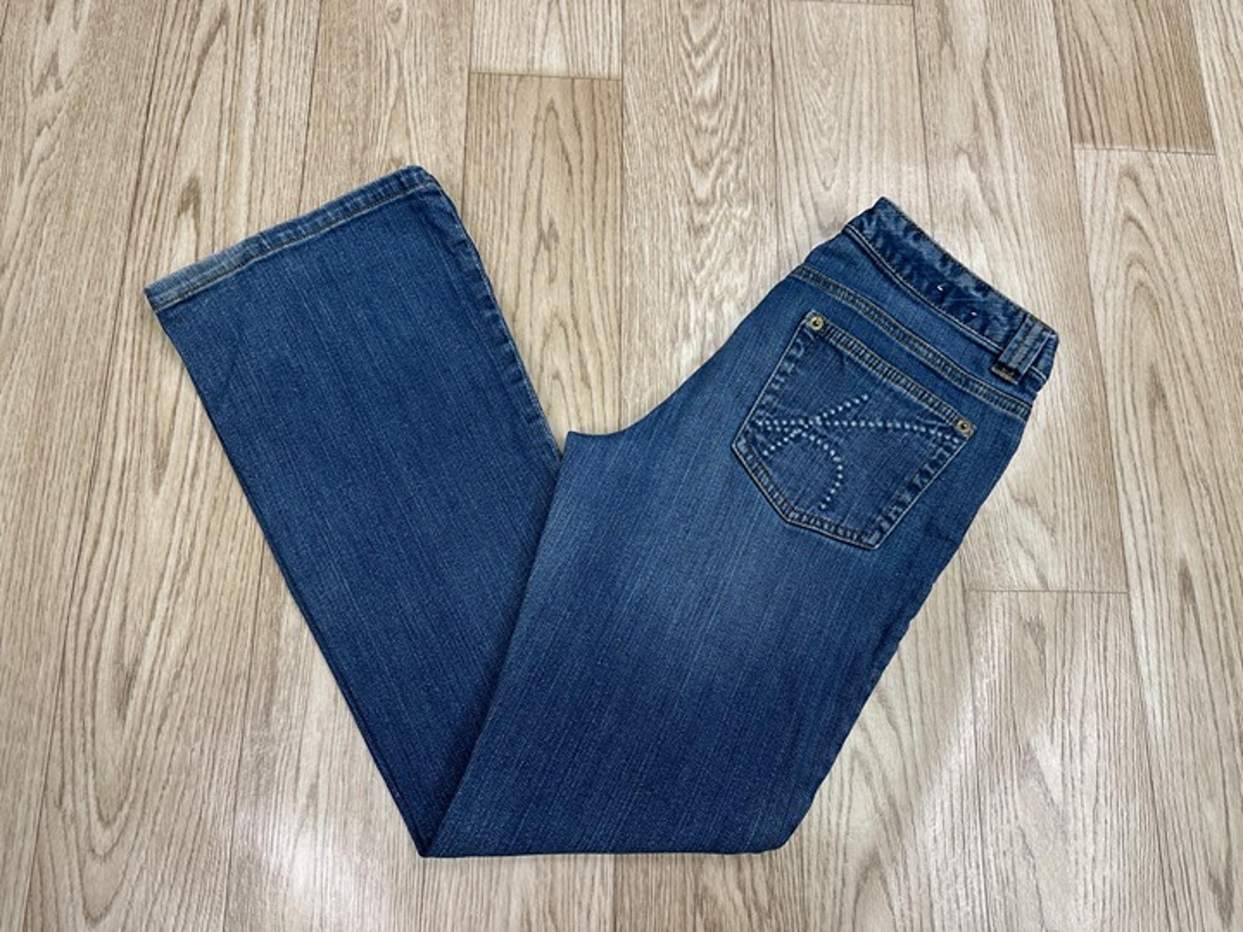 Women's Michael Kors Embellished Back Pocket Boot Cut Jeans Denim MK Sz 6 29x30