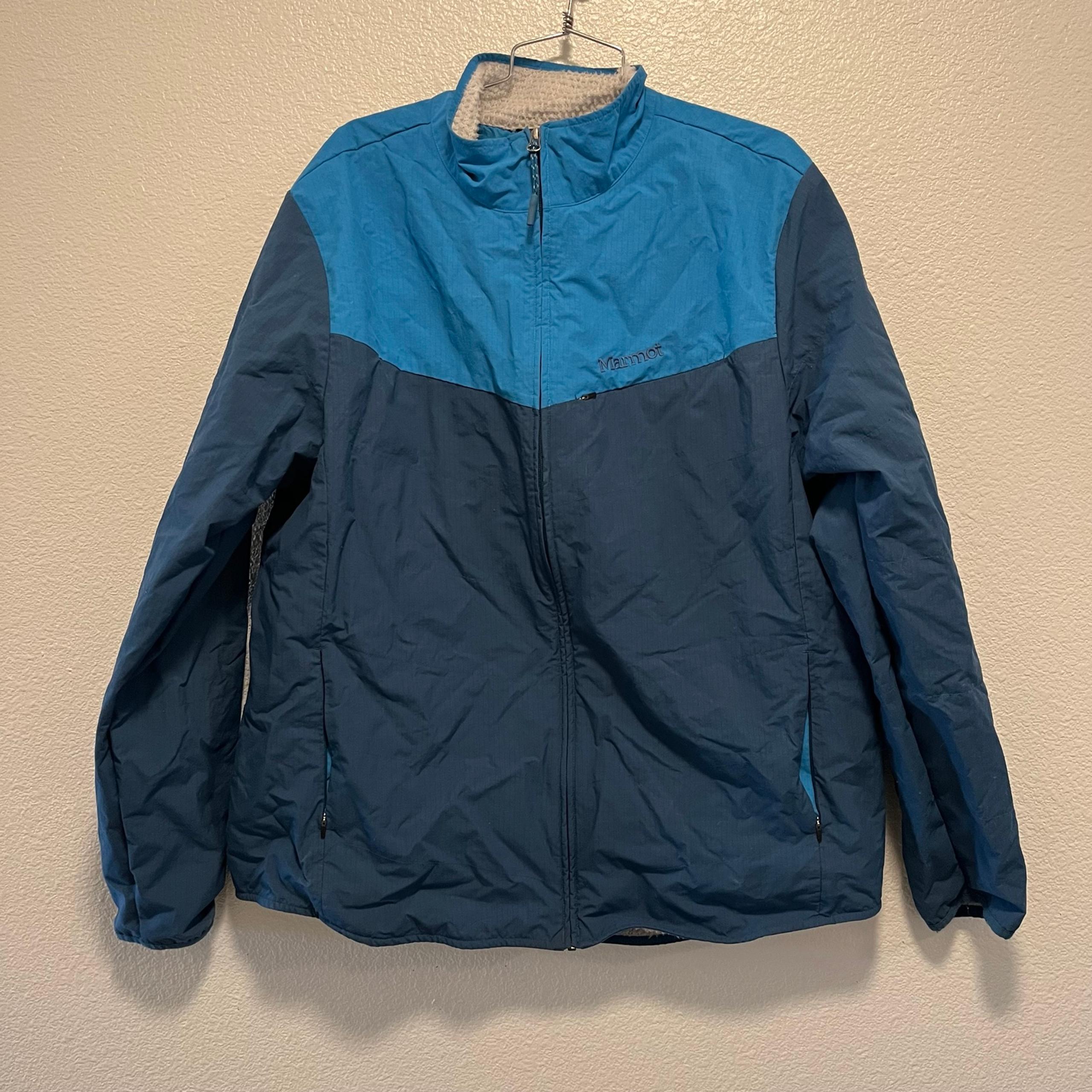 Marmot Blue Soft Shell Polartec Mens Jacket XXL Warm Fall Winter Outdoor Gift
