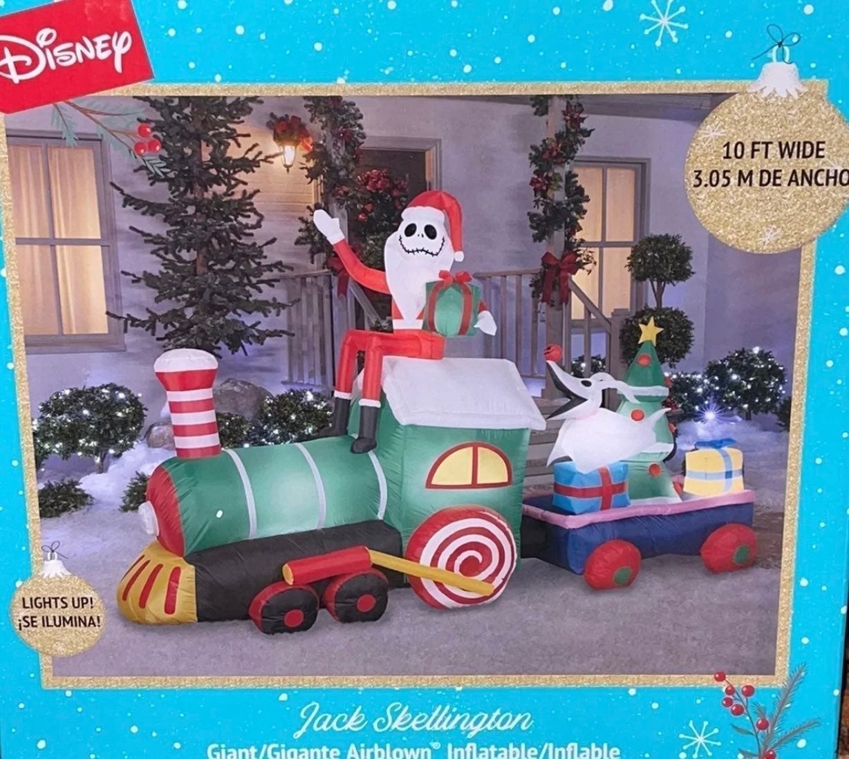 Jack Skellington Christmas Train Inflatable