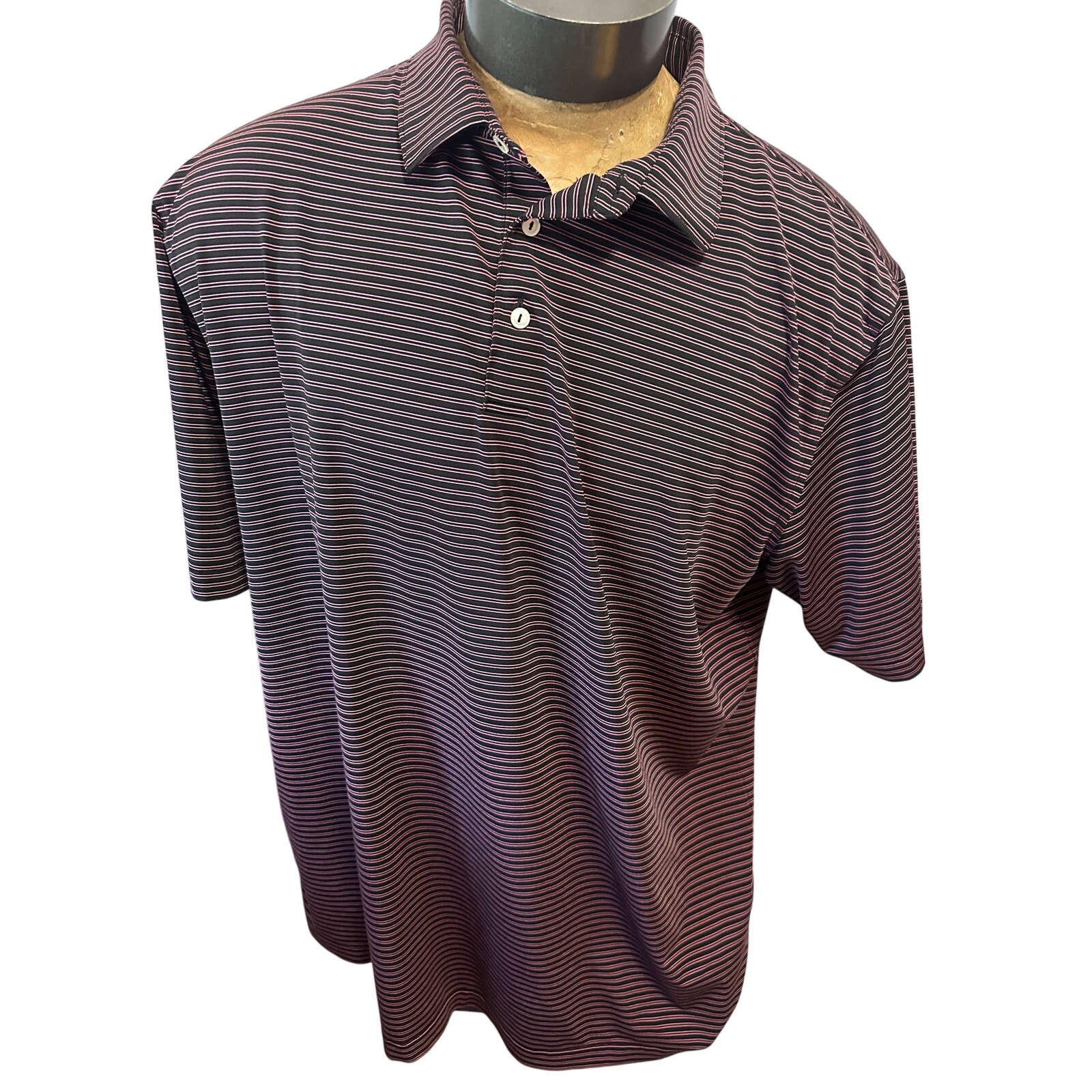 Peter Millar Summer Comfort Men’s XL Striped Short Sleeve Polo