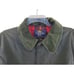 Vtg Thornton Bay Jacket Men XL Green Plaid Flannel Lined Snap Up Coated USA 90s