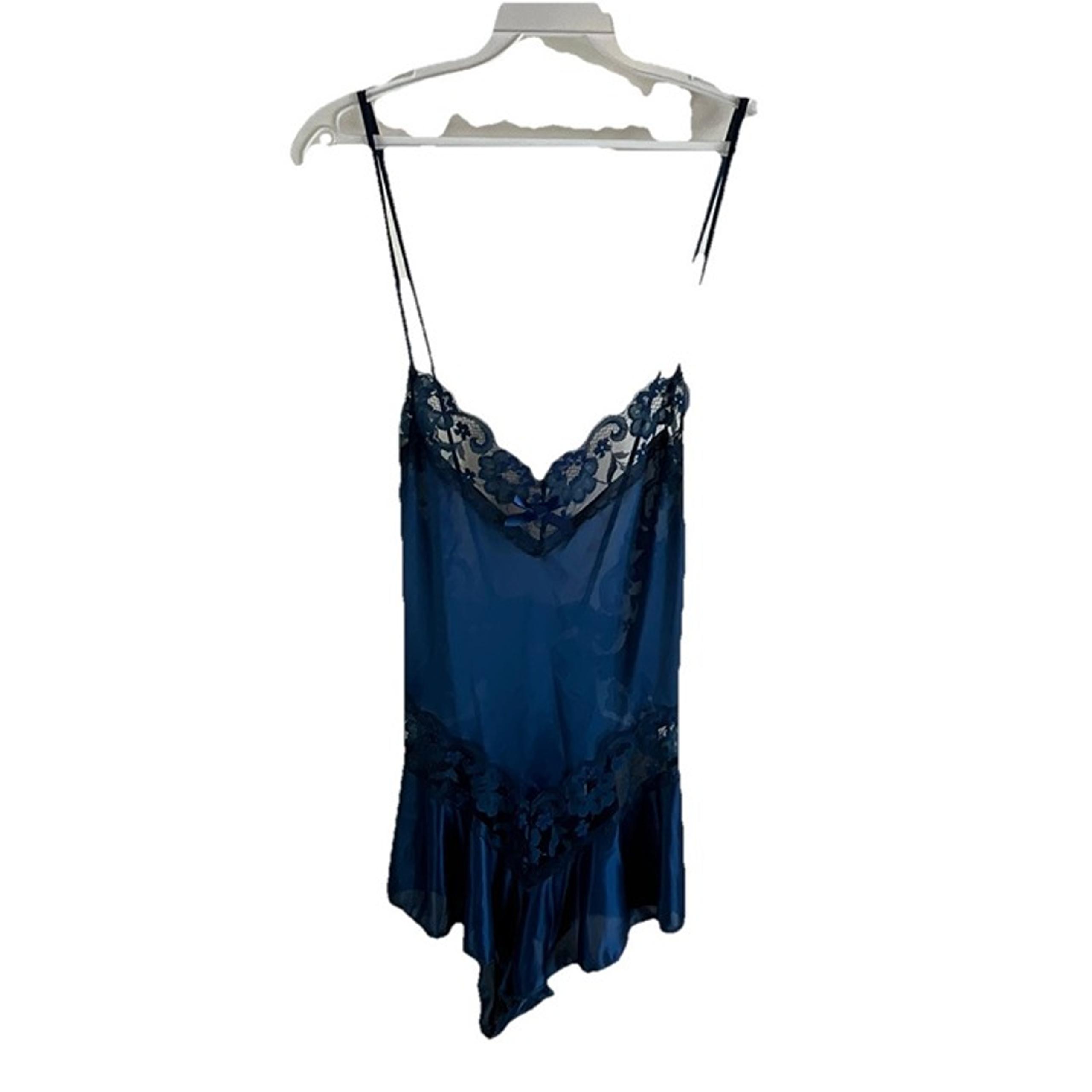 Vintage 80s Womens Large Satin Frilly Lace Snap Crotch Teddy Playsuit USA