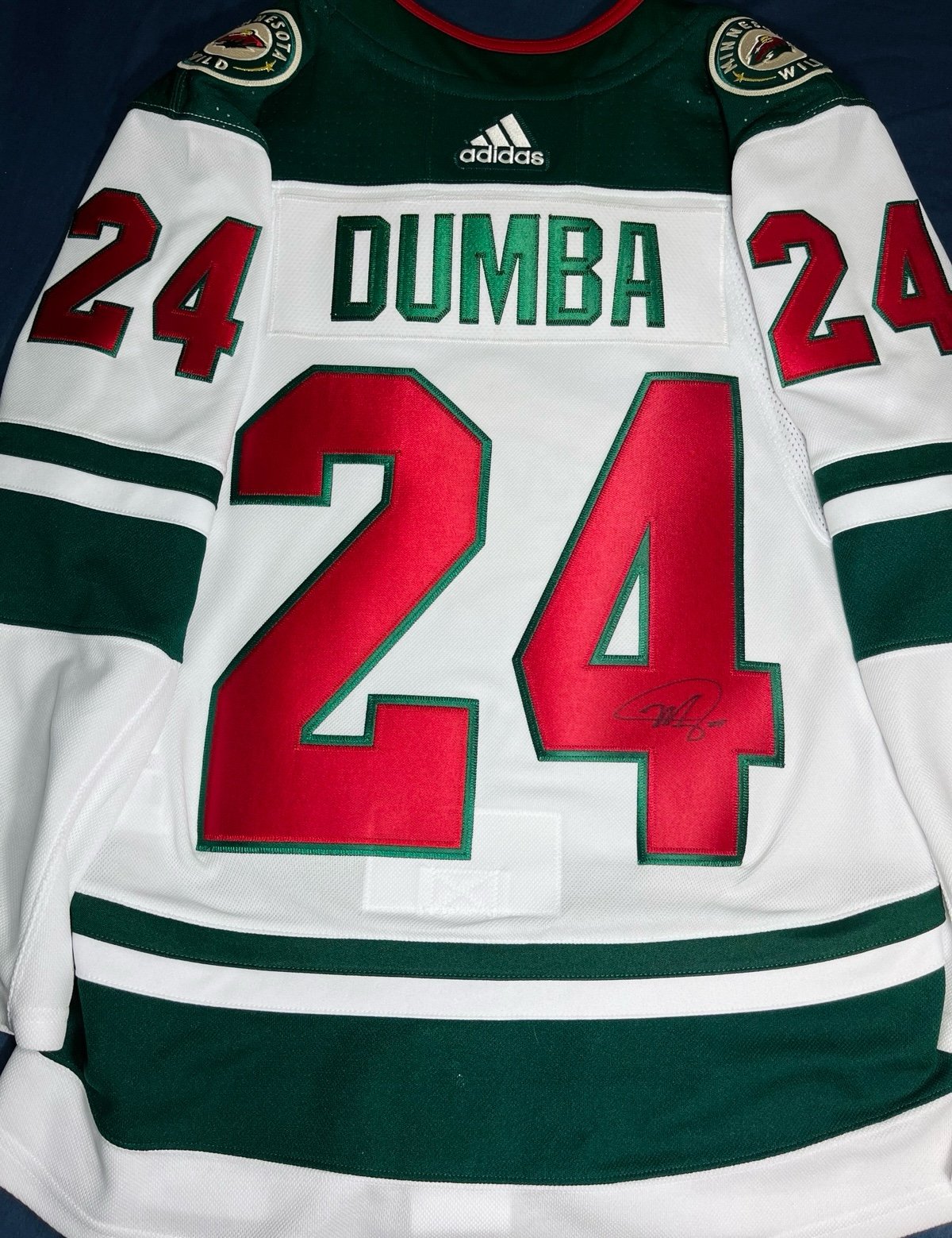 Matthew Dumba NHL Adidas Away Climate Jersey Size: 42 AUTOGRAPHED