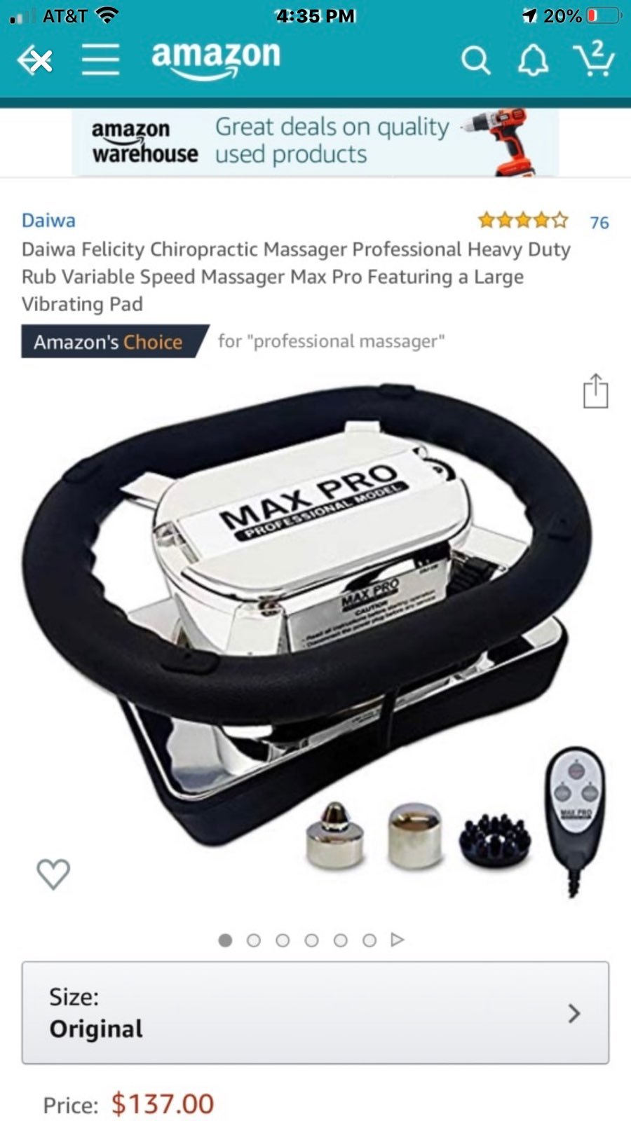 Max Massager new condition 100 or beat