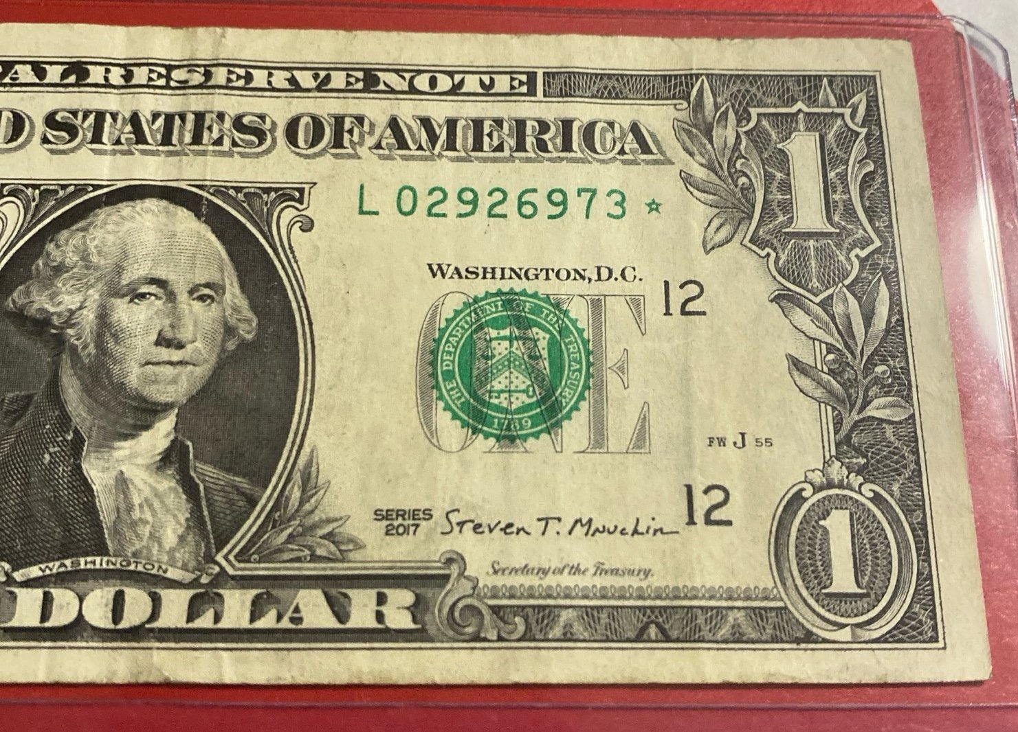 1 Dollar Bill Star Note