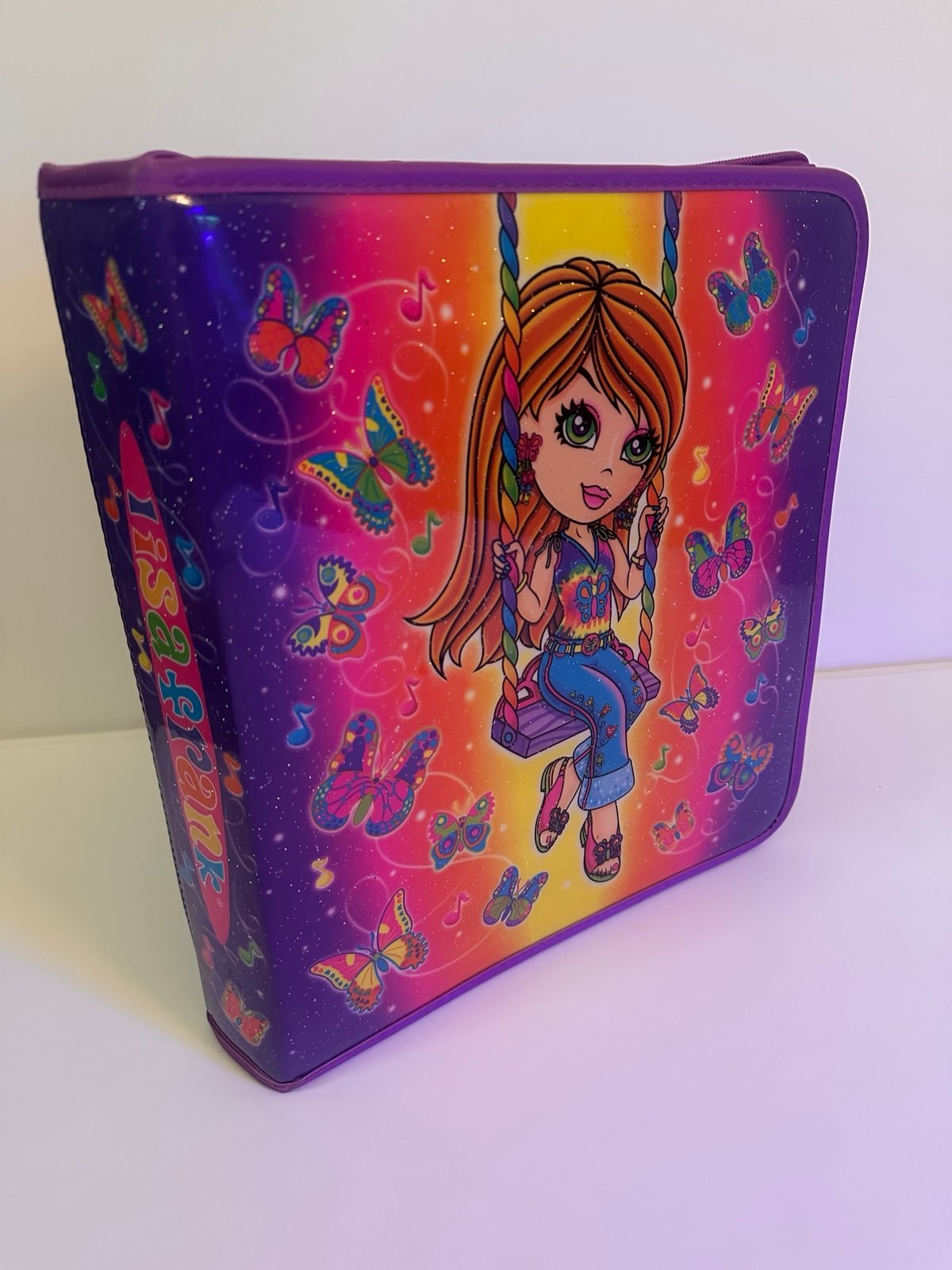 Vintage Lisa Frank hippie butterfly RARE Trapper Keeper