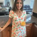 SOMA COOL NIGHTS SLEEPSHIRT LEMON CITRUS TICKLED PINK Size XXL Floral Orange