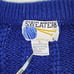 Vintage Sweaters Blue Cable Knit V-Neck Sweater Size L