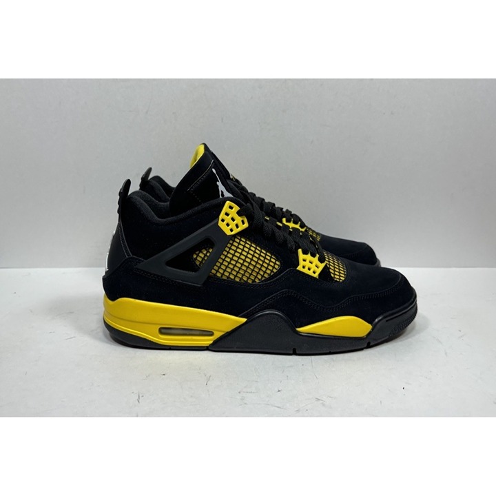 Nike Air Jordan 4 Retro Thunder Men’s Size 11 DH6927-017 Black Yellow Shoes