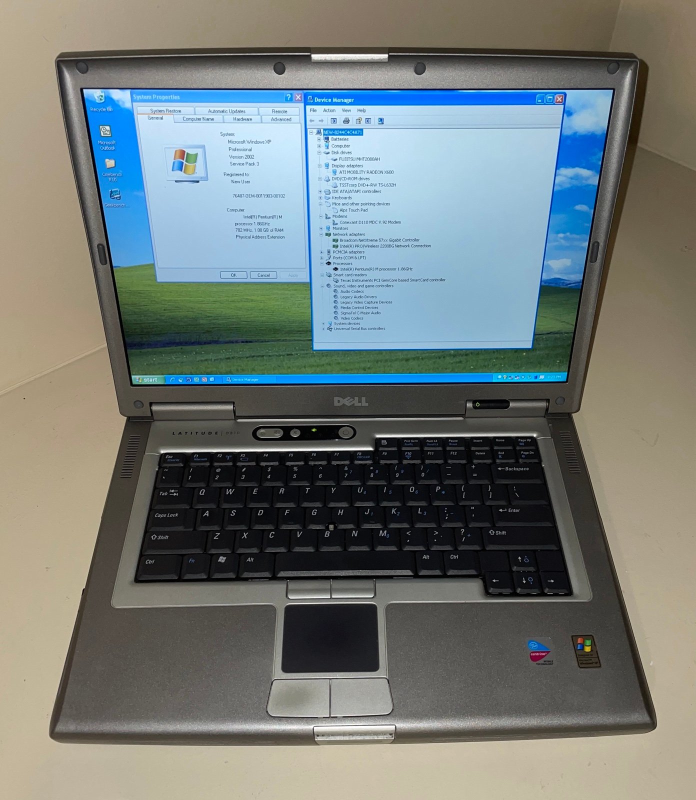Dell Latitude D810 Retro Windows XP Laptop