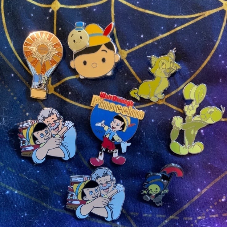 Disney Pinocchio Jiminy Cricket gepetto Trading Pins WDW