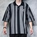 Vintage Oversized Disney Embroidered Polo Shirt Short Sleeve Polo Shirt Stripe