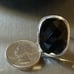 LARGE Sterling Silver & Black Agate Ring 13.65g Sz 5.75