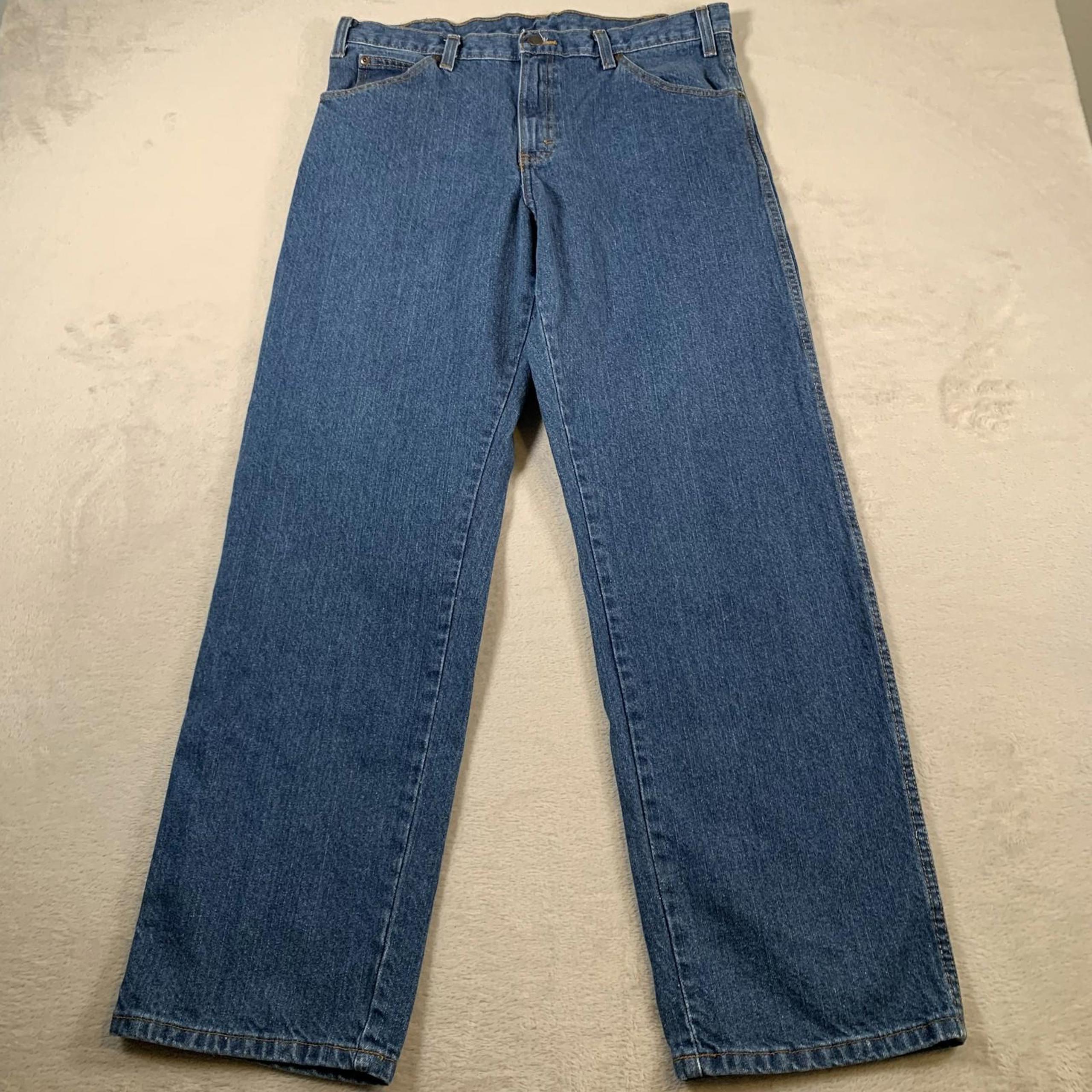 Dickies Jeans Mens 34x32 Blue Classic Fit Denim Straight Leg Work Wear