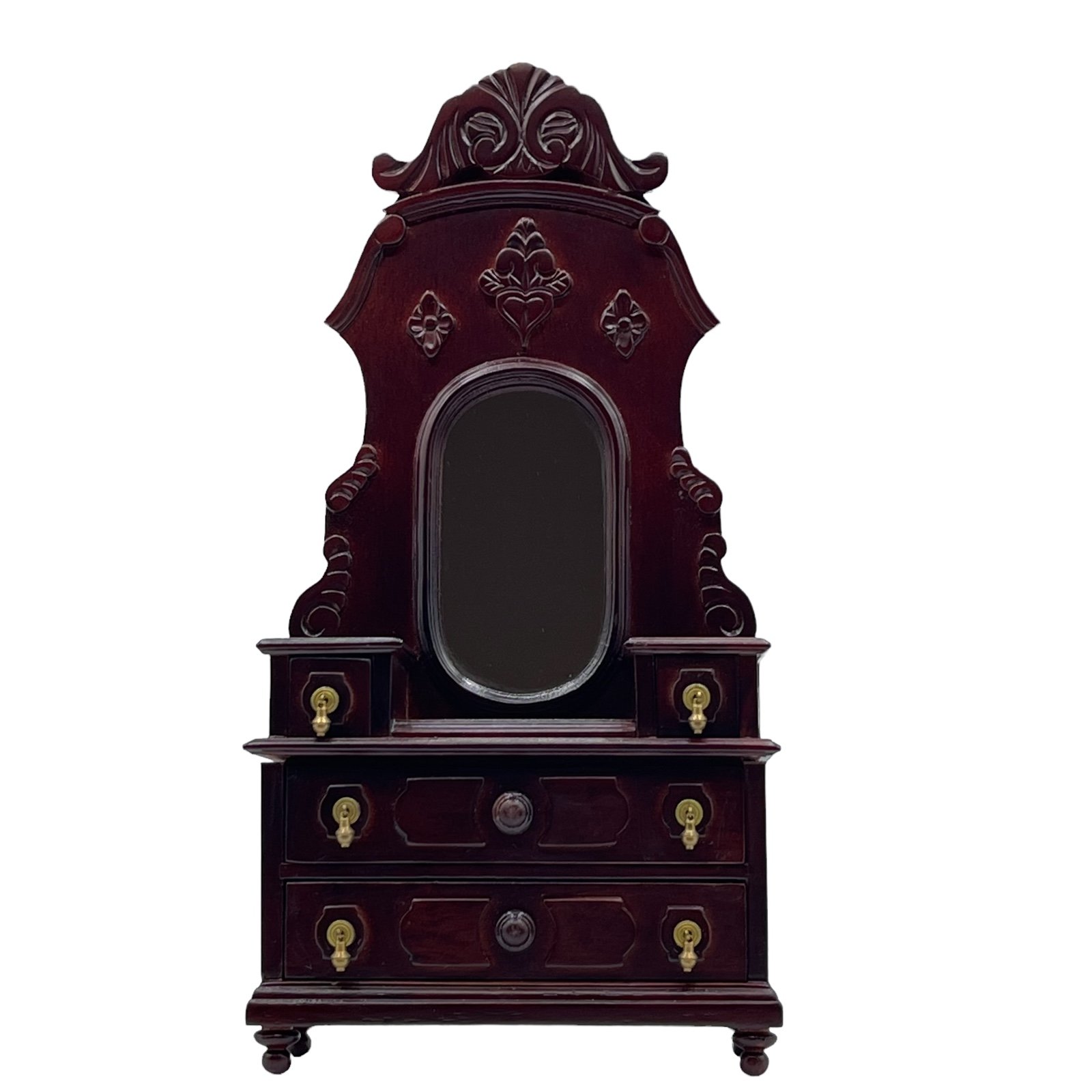 Vtg Fantastic Early Bespaq Victorian Fleur De Lis Dresser Miniature Dollhouse