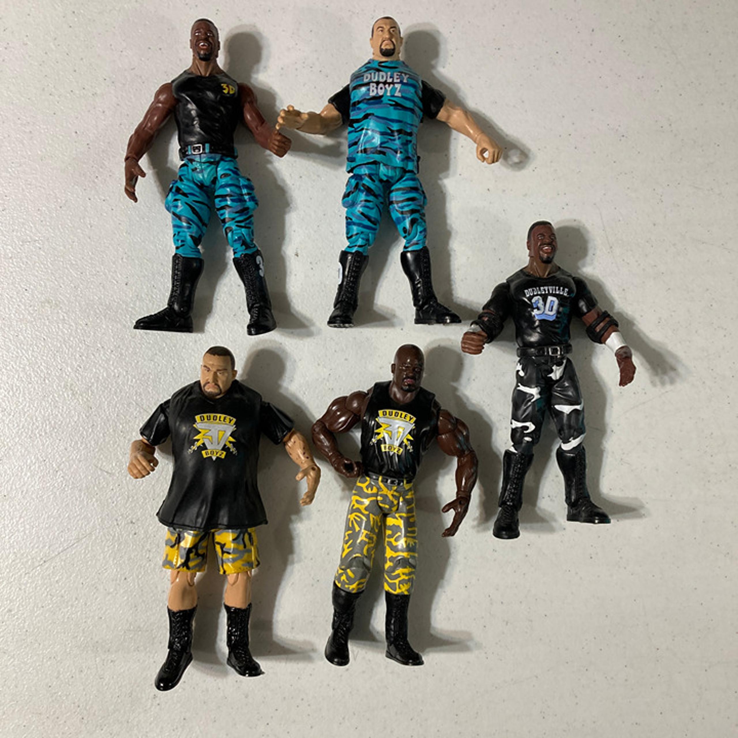 WWE WWF Jakks Wrestling Action Figure Lot The Dudley Boys Bubba Ray & D-Von Boyz