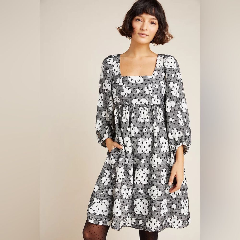 Anthropologie Jane Textured Babydoll Tunic Dress