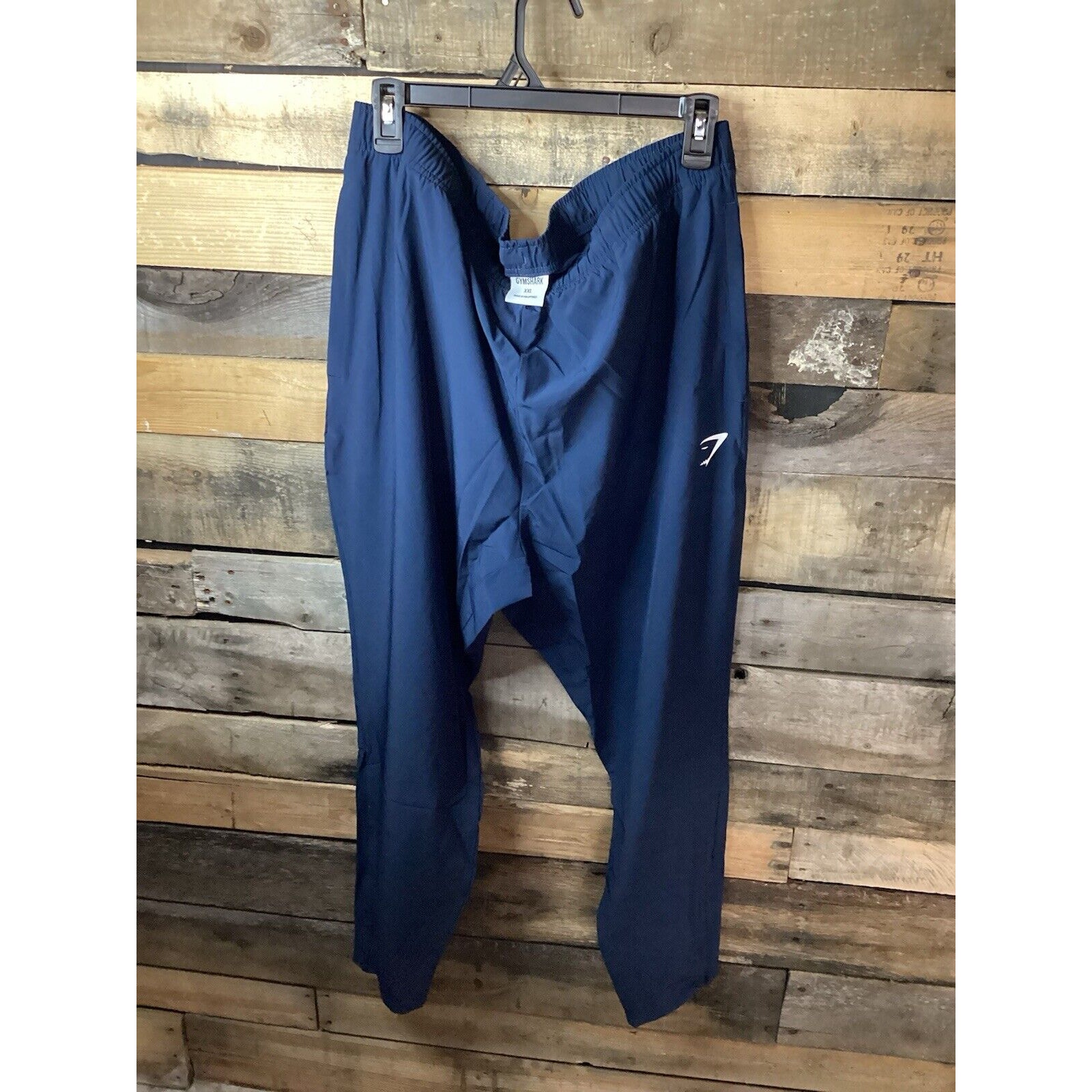 Men’s Gymshark woven joggers in navy XXL