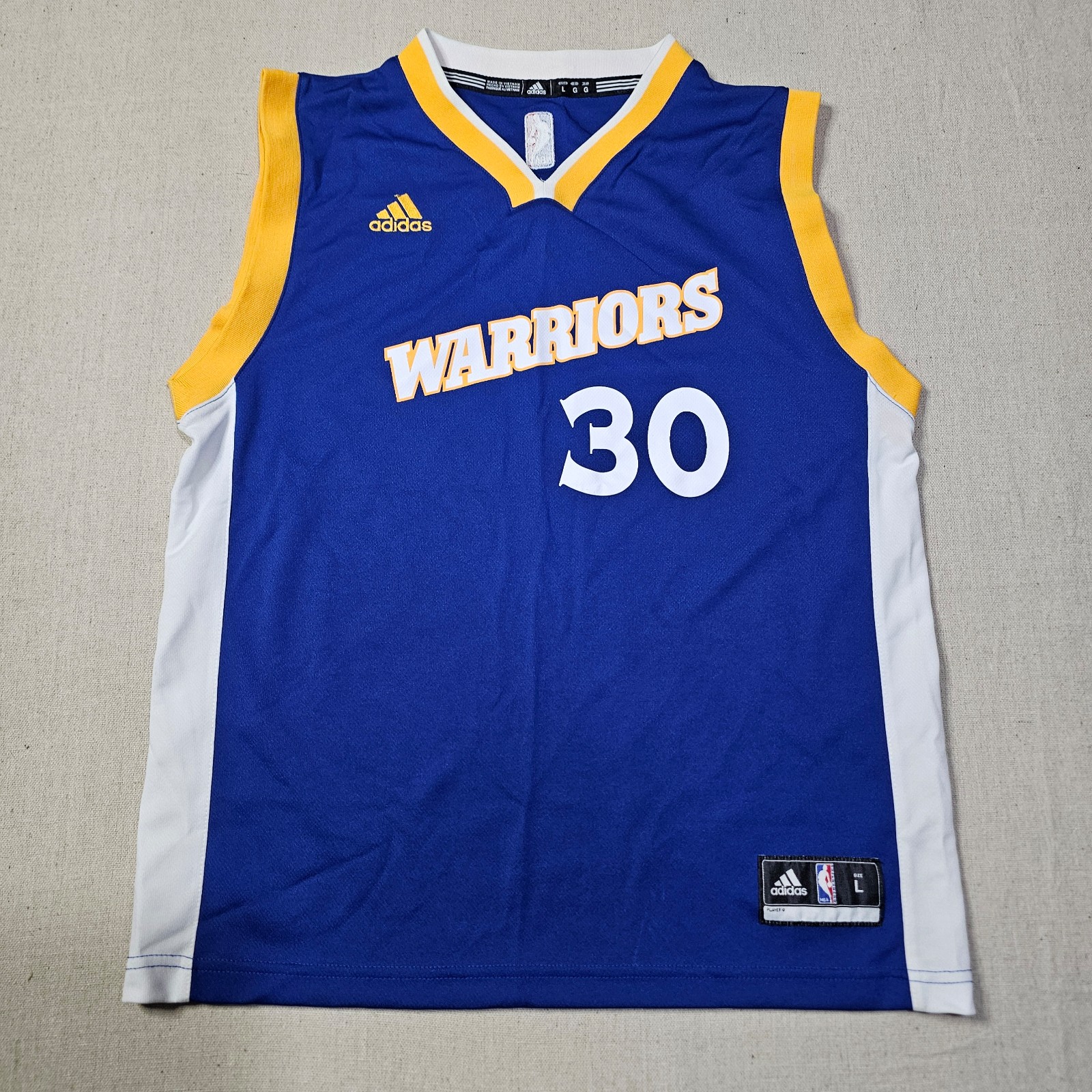 Stephen Curry GSW Adidas NBA swingman alternate away jersey youth Size Large