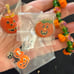 Pumpkin bead lot with Baltic amber