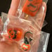 Pumpkin bead lot with Baltic amber