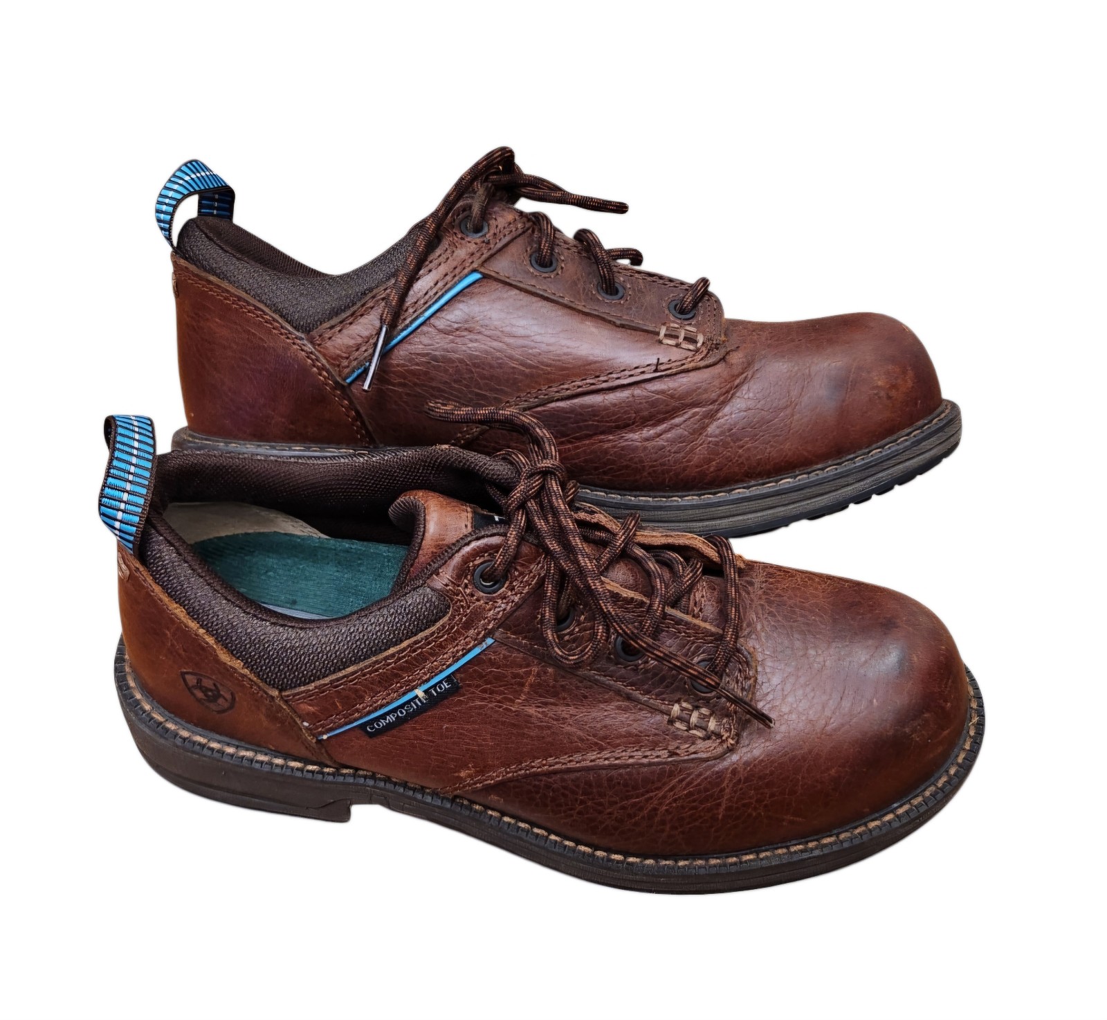 Ariat Oxford Sd Slip Resistant Composite Toe Brown Work Safety Shoe Women's 7.5