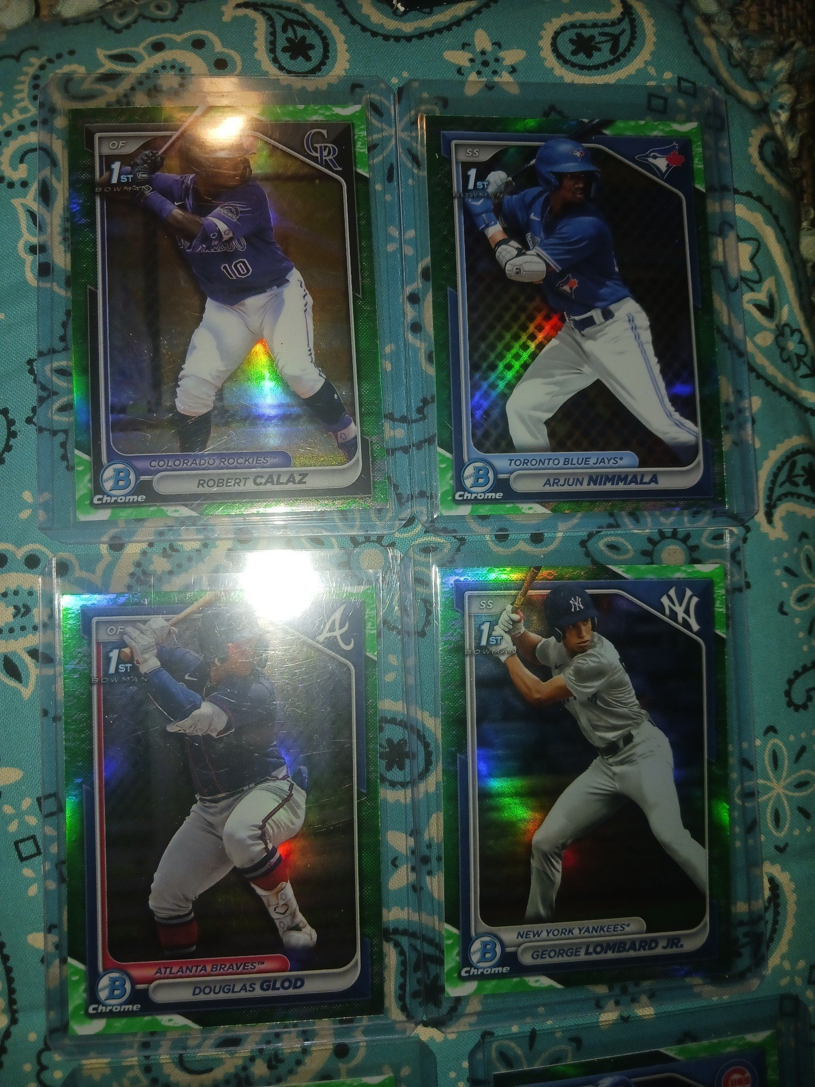 2024 Bowman inserts/refractors 46 card lot