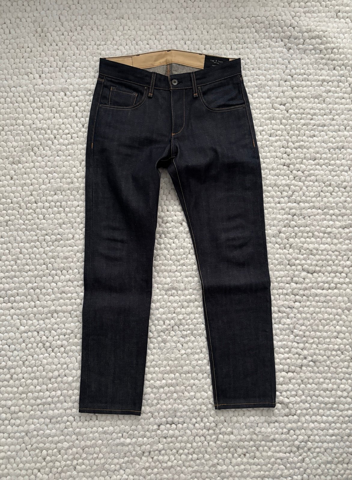 Rag & Bone Archive Selvedge Denim Jeans Indigo Slim Fit
