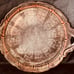 Pink Depression Serving Plate w Handles Cherry Blossom 10 x 12-5/8