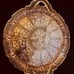 Pink Depression Serving Plate w Handles Cherry Blossom 10 x 12-5/8