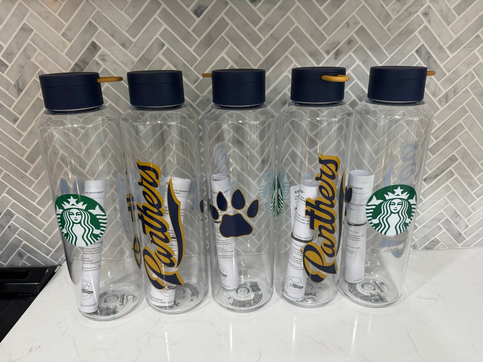 Starbucks 24oz clear plastic tumbler (FIU edition)