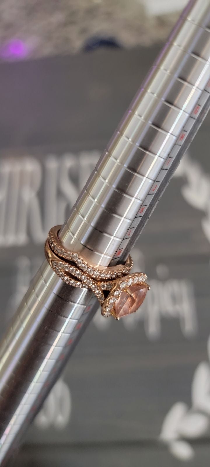 Rose Gold Morganite Diamond Ring