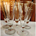5 Princess House Heritage Crystal Pilsner Beer Glasses 7.5 gray etched floral