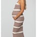 Pink Blush Striped Maternity Midi Knit Dress