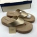 St. John's Bay Salden Women's Sandals Gold Color Flip flops Size 9M