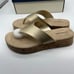 St. John's Bay Salden Women's Sandals Gold Color Flip flops Size 9M