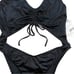 NWT Good American Black Ruched Cutout One Piece Swimsuit Size 3 Large Retail 85