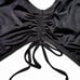 NWT Good American Black Ruched Cutout One Piece Swimsuit Size 3 Large Retail 85
