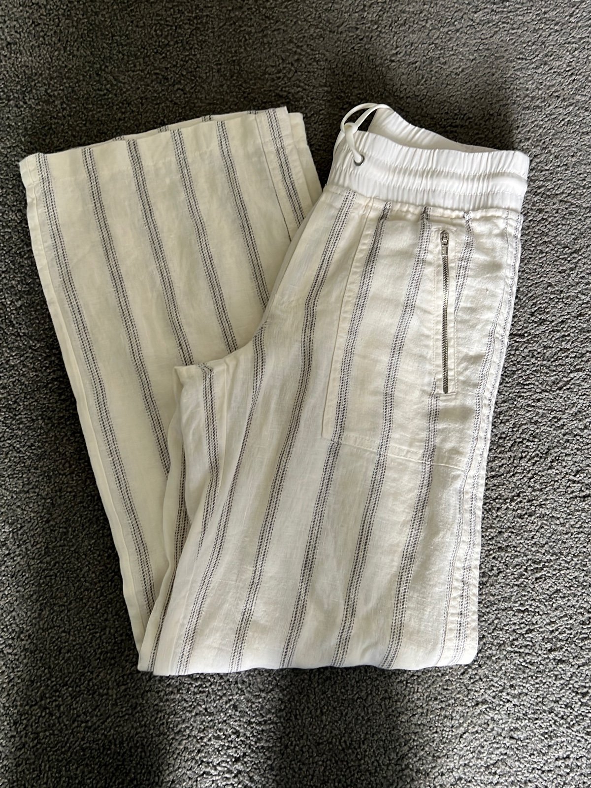 Linen wide leg pants