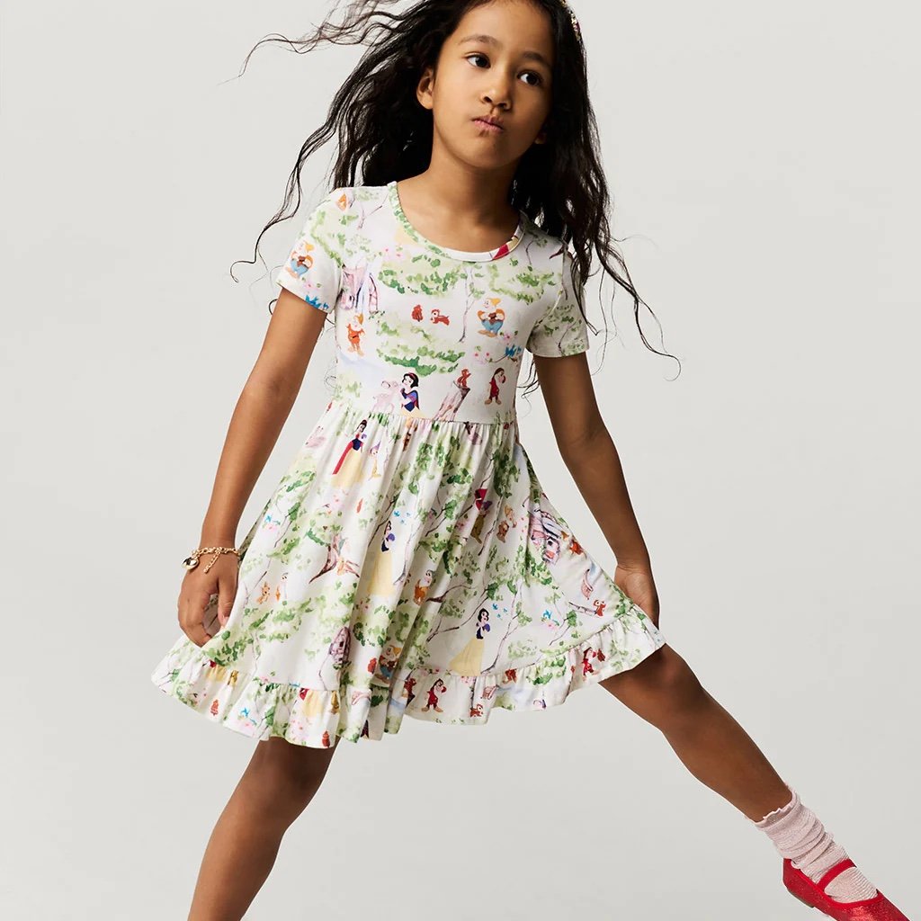 Posh Peanut Snow White Ruffled Twirl Dress 5/6