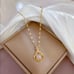 14K Gold Womens Solitaire Pearl 1ct Diamond Necklace Silver Jewelry 14 Karat